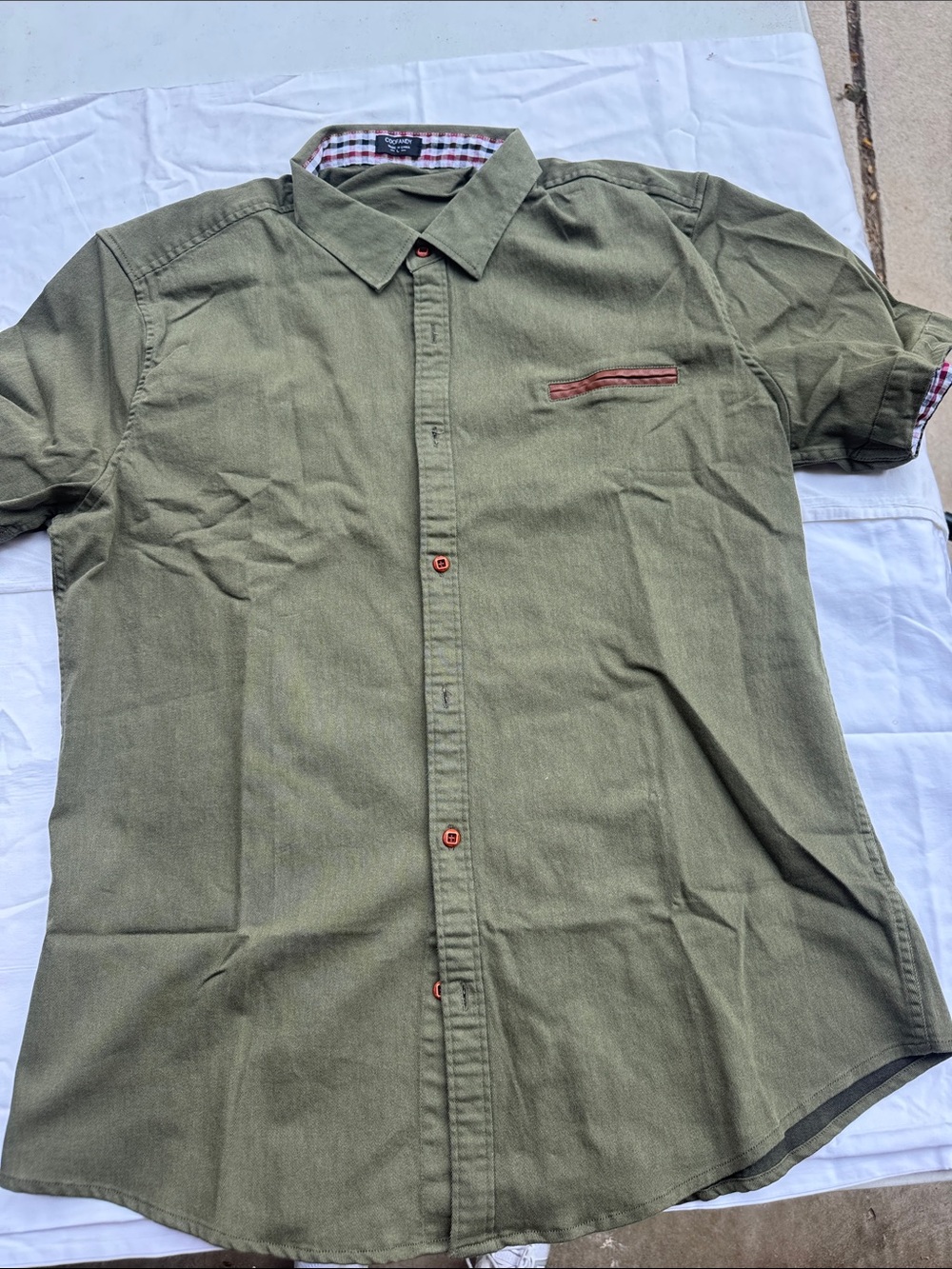 Coofandy green button up shirt never worn size large